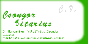 csongor vitarius business card